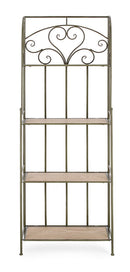 Scaffale 4 Ripiani 59x28x167 cm in Acciaio Guenda Verde Scuro