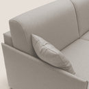 Divano Letto 3 Posti 189x96x96 cm Evans in Tessuto Panna