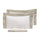 Ensemble de draps et taies d'oreiller Bords en Satin Garrini Eveline Ivoire/Sable Différentes Tailles