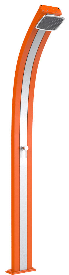 online Doccia Solare da Esterno Giardino 25L Miscelatore Arkema Spring Fascia Inox Arancio