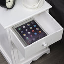 Set 2 Comodini 1 Cassetto 1 Antina in Legno  bianco