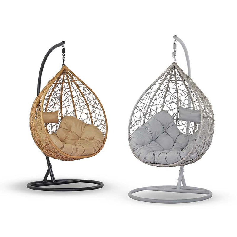 Dondolo Pensile da Giardino con cuscino Ø108x198 cm con Cuscino