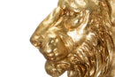 Statua Leone 67x80x36,5 cm in Poliresina Oro