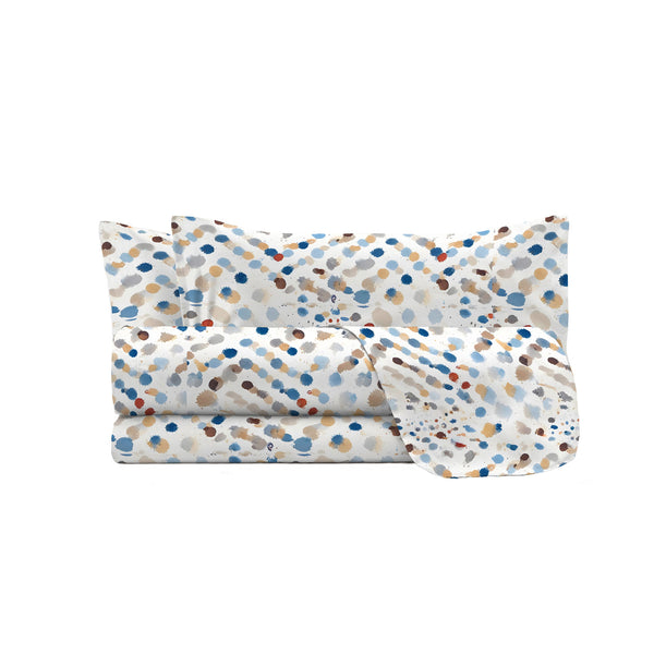 sconto Set Lenzuola con Stampa Sopra Sotto e Federe Linea River Tarim Varie Misure