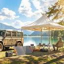 Caricabatteria Solare 100W Pieghevole con Attacco USB-A e USB-C per Ricarica Rapida IP67 Nero      