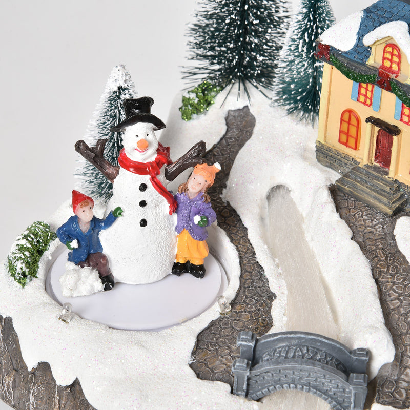 Villaggio Natalizio Luminoso con Movimento e Luci LED Multicolore