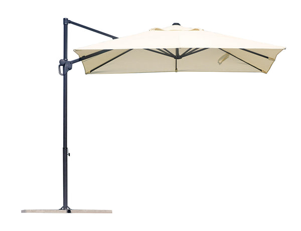 Ombrellone Decentrato da Giardino 2,45x2,45m Georgia in Alluminio e Poliestere Ecrù sconto
