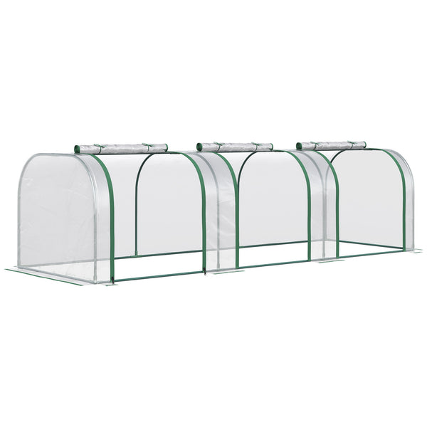 Serre de jardin tunnel 295x100x80 cm Anti UV en acier et PVC transparent online