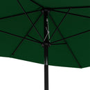 Ombrellone da Giardino Rettangolare 200x300 cm Inclinabile con Apertura a Manovella in Alluminio e Poliestere Verde      