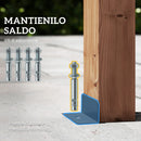 Pergola da Giardino 3x3 m con Supporti Triangolari e 5 Travi in Legno di Abete Colore Legno      