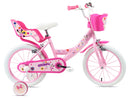 Bicicletta per Bambine 16" Disney Minnie Freni Caliper e Stabilizzatori in Acciaio Hi-Ten Rosa