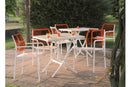 Tavolo da Giardino Pieghevole 140x80x75 cm in Acciaio RD Italia Hermes 140 Bianco