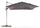Parasol de Jardin Décentralisé 3x4m en Aluminium et Polyester Senso Gris Foncé