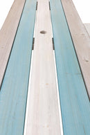 Set Birreria da Giardino Tavolo e 2 Panche in Legno Soriani Bianco