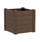 Fioriera da Giardino 42x42x40 cm in Polipropilene Trama 001 Moka Marrone Scuro