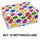 Lot de 10 Boîtes Rectangulaires en Carton Ballons Multicolores