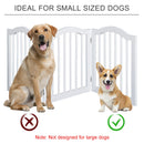 Cancelletto di Sicurezza Pieghevole per Animali Domestici 154,5x1,8x61 cm in Legno Bianco