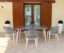 Tavolo Granada 160x90x74,5 h cm in Alluminio Grigio