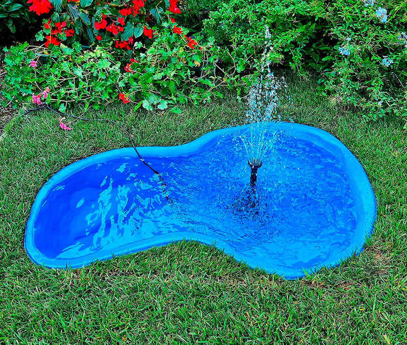 Laghetto Artificiale da Giardino 136x100x34 cm in Polietilene 220 Litri Azzurro