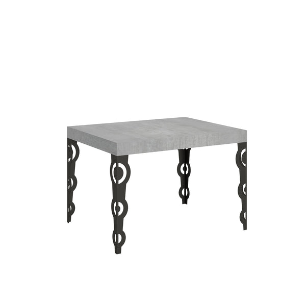 prezzo Table Extensible 120-204x80x77 cm Karamay Ciment et Anthracite