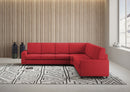 Divano Angolare 7 Posti 286x286x85 cm Sakar in Tessuto Rosso