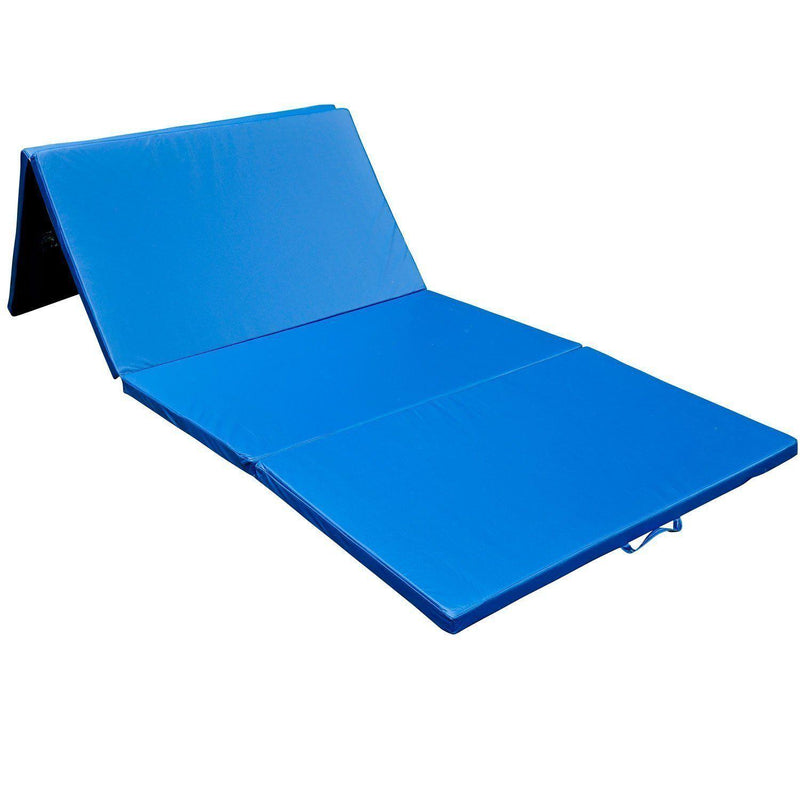 Tappetino Fitness e Yoga Pieghevole Blu 305x122x5 cm 