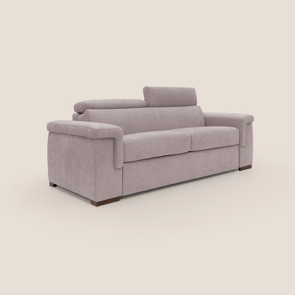 online Divano Letto 3 Posti 200x100x95 cm in Tessuto Rosa