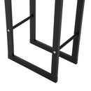 Portalegna Legnaia Verticale in Ferro 40x25x150 cm da Interno Max 100Kg  Nero
