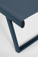 Set 2 Lettini Prendisole da Giardino 70x182x91,5h cm con Ruote Taylor Navy 