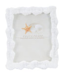 Cornice Corallo 25,7x2,5x30,5 cm in Resina e Vetro Bianco