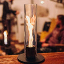 Lampada a Bioetanolo da Tavolo Ø9x40,5 cm in Acciaio Inossidabile Grigio