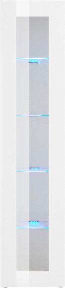 Mobile Vetrina 1 Anta 40×30×180 cm Maruska Bianco Lucido