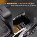 Macchinina per Bambini 2 in 1 con Maniglione e Barriera di Sicurezza 86,5x40x89,5 cm in PP e Metallo Bianco e Nero      