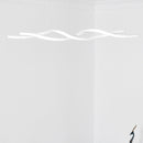 Lampadario a LED Moderno Sospeso Luce Fredda 6500K 90x9x9 cm  Argento