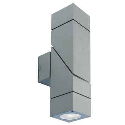 Applique Deux Lumières Couleur Aluminium pour Extérieur Line Square Livos acquista