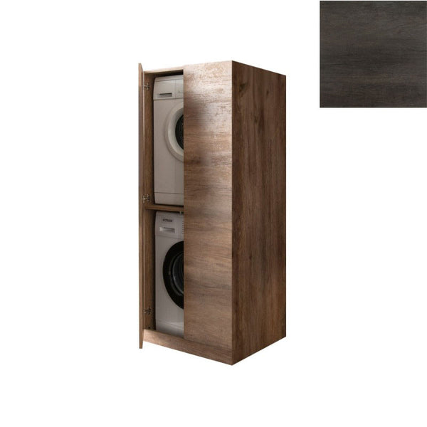 Mobile Lavanderia a Colonna per Lavatrice e Asciugatrice con Ante 70x70x174A cm in Nobilitato Unika Olmo Scuro online