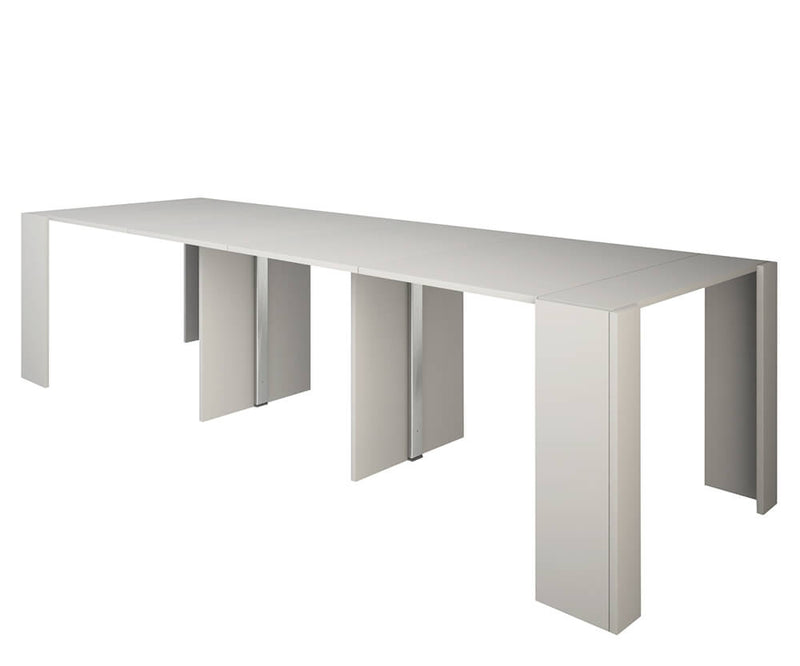 Consolle Tavolo Allungabile in Melamina 42/302x95x76cm TFT  Moon Beige Opaco Grigio