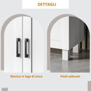 Credenza da Cucina 90x30x90 cm a 3 Ante Ripiani Regolabili Stile Minimalista Nordico in Legno Bianco      