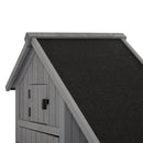 Casetta Box da Giardino 129x51,5x180 cm con Legnaia in Legno Grigio