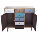 Mobiletto Laval 100x35x90 h cm in Legno Multicolor