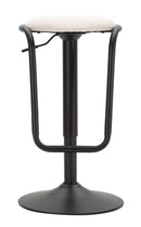 Sgabello Bar Destiny Bianco Ø41x61 cm in Ferro e Compensato e Spugna e Poliestere Nero e Bianco      