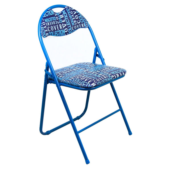 Chaise pliante en métal avec assise et dossier rembourrés Coveri sconto