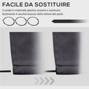 Telo di Ricambio per Tenda a Bracci Retrattile 347x290 cm  in Poliestere Anti UV Grigio  