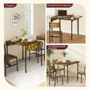 Tavolo da Pranzo a Ribalta 2-4 Persone Stile Industriale 120x79x79 cm Marrone Rustico