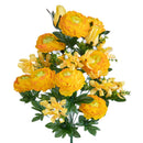Set 2 Bouquet Artificiale Ranuncoli/Orchidea Artificiali X 18 50 cm 