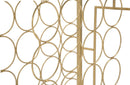 Console Porta Bottiglie Glam 76x30x75 cm in Ferro e Specchio Oro e Nero