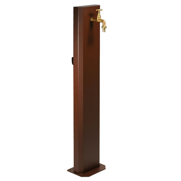 Fontana da Giardino Design a Colonna Ovale Rubinetto in Ottone Senza Base Corten online