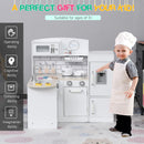 Cucina Giocattolo per Bambini 86x64x84,5 cm con Accessori in Legno Bianca