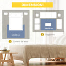 Tappeto Moderno 230x160 cm in Poliestere Grigio Chiaro