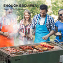Barbecue a Carbone Carbonella 77x30x70 cm in Acciaio Verde Scuro